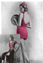 1930s Bathing Suit, Skirt, Blouse & Hat, Convertible Beach Ensemble (PDF 3207) - $4.75