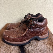 Roper Mens 10.5 Leather Ostrich Print Rugged Sole Shoes 09-020-1654-1559... - $1,884.91 MXN