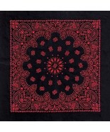 Carolina Creative Bandanna (Black/Red) Austin Paisley 27&quot; x 27&quot; 100% Cotton - €7,68 EUR