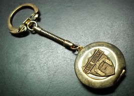 Ohio Caverns Locket Style Key Chain Gold Colored Metal with Ohio Caverns Emblem - $6.99