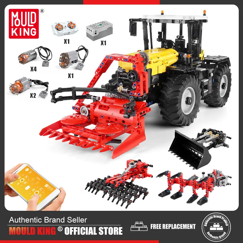 MOULD KING 17019 Technical Truck RC Tractor Fastrac 4000er Set Building ... - £197.43 GBP