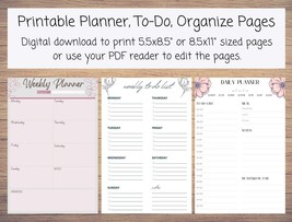 50 Instant Download and Print Planner Pages: 10 Planner Pages to Choose ... - £1.59 GBP