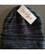 Kids&#39; Cuffed Beanie - Cat &amp; Jack™ Black Heather Colored One Size Fits Mo... - $21.05 CAD