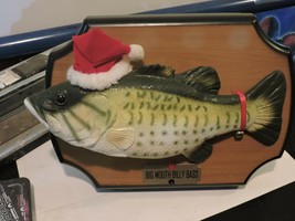 Big Mouth Billy Bass Santa Holiday Singing Fish  Gemmy - £27.69 GBP