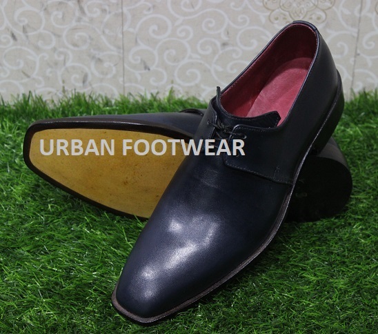 Mens New Handmade Formal Shoes Navy Blue Leather Lace Up Casual & Dress Boot