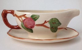 Vtg Franciscan Ware Apple Gravy Boat Attached Underplate Sauce Made in England - £27.90 GBP