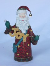Santa Claus Christmas Joy Figurine Holiday Decoration Resin 6.5&quot; - £10.29 GBP