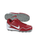 MEN&#39;S NIKE KEYSTONE LOW BASEBALL RUNNING CLEATS SHOES RED NEW $70 469722... - $61.70 CAD