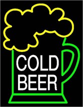 Cold Beer Bar Neon Light Sign 16&#39;&#39; x 14&#39;&#39; - £392.52 GBP