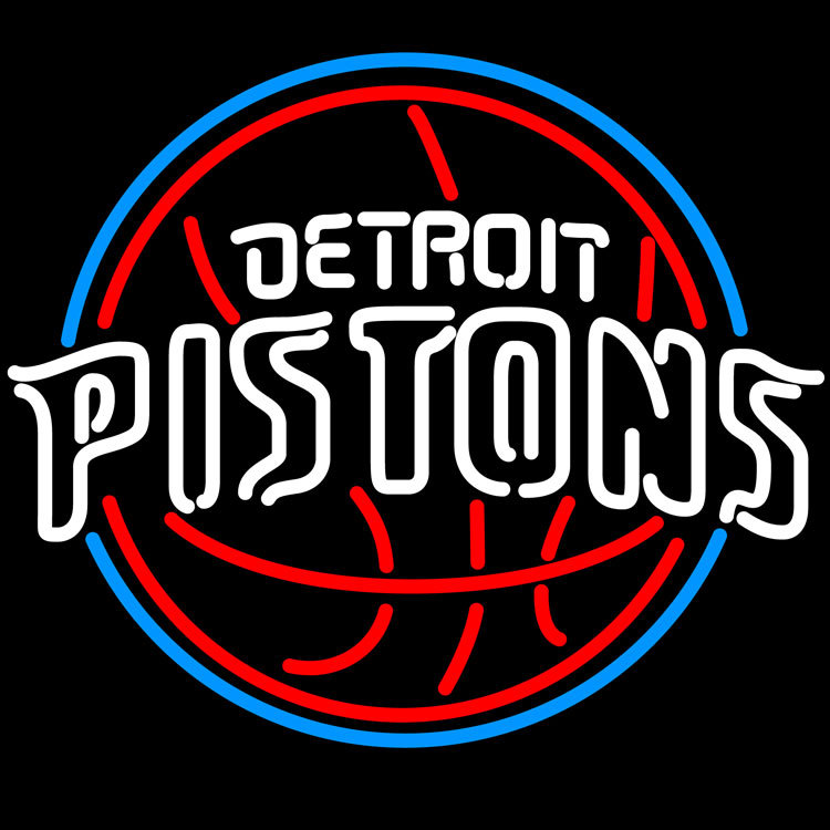 NBA Detroit Pistons Beer Bar Neon Light Sign 15'' x 15'' - £398.87 GBP