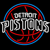 NBA Detroit Pistons Beer Bar Neon Light Sign 15&#39;&#39; x 15&#39;&#39; - £392.67 GBP