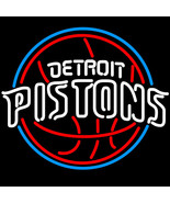 NBA Detroit Pistons Beer Bar Neon Light Sign 15&#39;&#39; x 15&#39;&#39; - £390.13 GBP