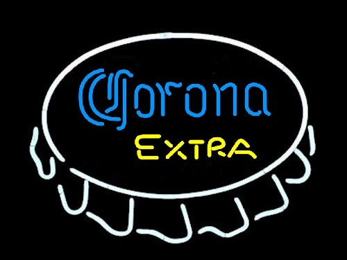 Corona Extra Open Bottle Cap Beer Bar Neon Light Sign 16'' x 13'' - £391.49 GBP