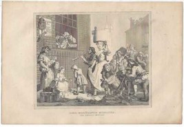 Hogarth The Enraged Musician Erzunte Musicus Original Decorative Lithograph - $20.94