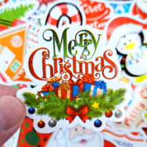 50 PCS Christmas Holiday Sticker Pack, Santa Claus Stickers, New Year De... - £10.75 GBP