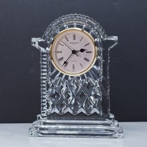 Waterford Crystal Lismore Large Gold Faced Carriage 7&quot; Mantle Desk Clock - £80.01 GBP