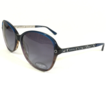 Bebe Sunglasses BB7120 427 Kicking It Blue Brown Land Turtle Studded Rhi... - $93.30
