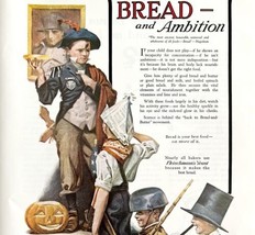 Fleischmann Bread Norman Rockwell 1979 Advertisement Halloween Pumpkin D... - £23.91 GBP