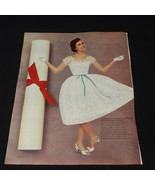 Vintage Print Ad 1955 Flair by Sportlane Fashion Graduation Dress Double... - $9.30