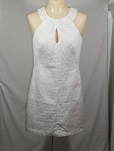 White House Black Market White Midi Sheath Dress Keyhole Front Lined Sz 2 - £19.66 GBP