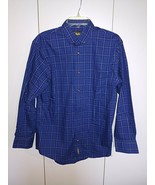 CABELA&#39;S MEN&#39;S LS BLUE PLAID BUTTON-DOWN CASUAL SHIRT-M-NWOT-100% COTTON... - £19.44 GBP