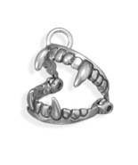 Movable Sterling Silver Vampire Fangs Halloween Charm - £17.57 GBP