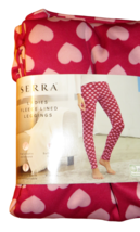 Serra Women&#39;s Fleece Lined Heart Print Leggings Size Large - $14.99