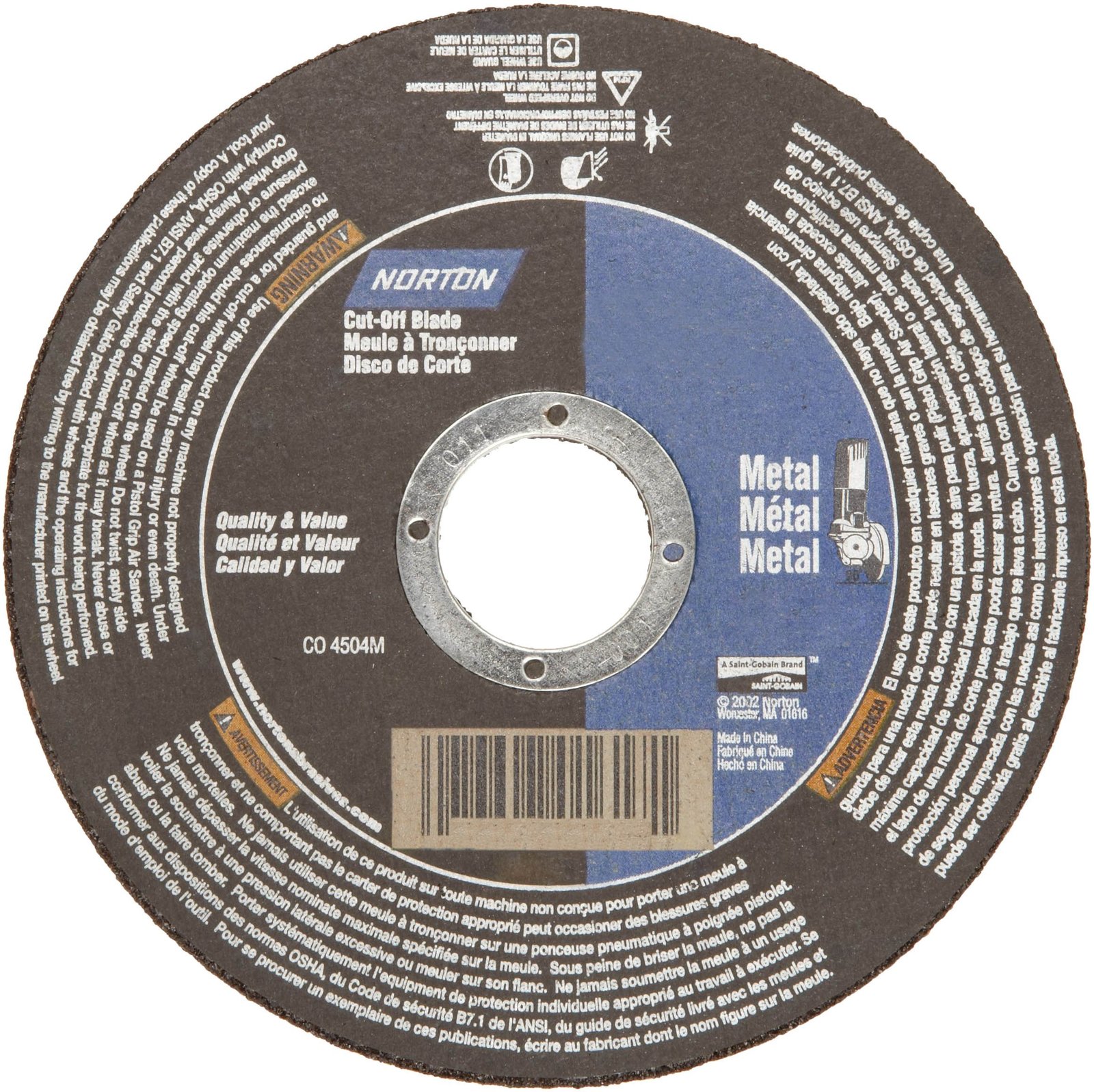 Norton Metal Right Cut Right Angle Grinder Reinforced Abrasive Flat Cut-... - $16.50