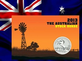 2013 AUSTRALIAN STOCK HORSE 1 OZ SILVER, RARE CARDED EDITION only 1000 p... - $119.95