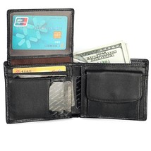 Real Cowhide Genuine Leather Slim Bifold RFID Wallets Coin Purse Clutch Retro Sh - £65.08 GBP