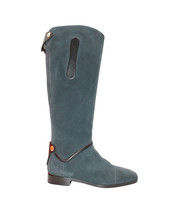 Hermes Knee-Length Boots In Suede Women Blue Size 37 - $625.10