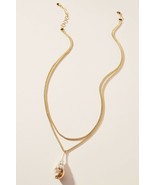 Anthropologie BaubleBar Layered Shell Pendant Necklace - NWT - £30.43 GBP