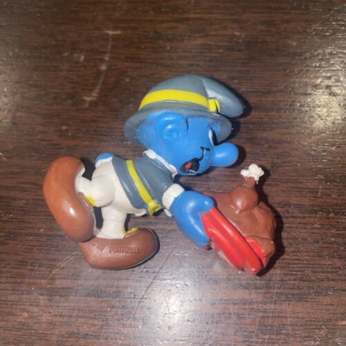 Smurfs Thanksgiving Turkey Smurf 20177 Pilgrim Vtg Figure Schleich Figurine - $2.97