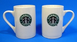 Starbucks Coffee Tea Mugs Mug Cups Set of 2 White 2008 Mermaid Siren Log... - £23.67 GBP