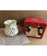 LENOX Porcelain 3” Gold Rimmed Ornamental Glow candycane Votive Tea Light - $6.93