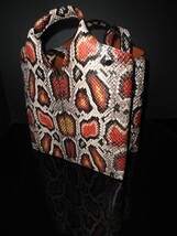 Elena Ghisellini Globe M Spotted Python Printed Bag NWTS image 14
