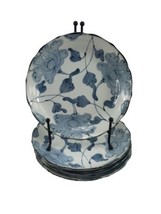 4 Maruka Kouyo Ceramic Hand Painted Blue White Japanese Pottery Dinner P... - $158.35