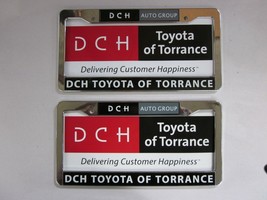 Pair of 2X DCH Toyota of Torrance License Plate Frame Dealership Plastic - $28.42