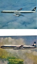 Postcards KLM Airplanes lot of 2 Postcards DC 7 &amp; 8 - $2.20