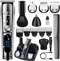 Beard Trimmer Hair Clippers Mens Grooming Kit Cordless Nose Trimmer Body... - £32.84 GBP