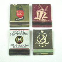 4 Vintage Matchbooks Royal York, Top of the Mark, Hotel Mayflower Detroit Leland - £15.97 GBP