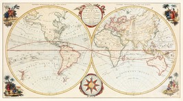 11967.Decoration Poster.Home interior design.Room wall decor.Old World map - $23.97 CAD+