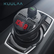 KUULAA Car Charger with FM Transmitter Bluetooth Receiver Audio MP3 Play... - £47.95 GBP