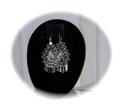 Silver Chandelier Earrings Earring Hollywood Trendy  - £23.94 GBP