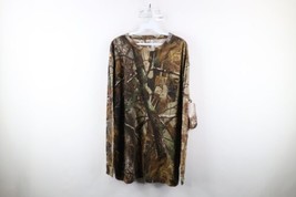 Deadstock Vintage Mens XL Realtree Camouflage Long Sleeve Pocket T-Shirt Cotton - £47.09 GBP