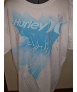 MEN&#39;S GUYS HURLEY TEE T SHIRT WHITE W/ LIGHT BLUE 3D LOGO NEW $27 - £14.13 GBP