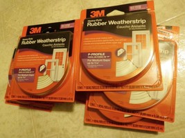 8 Packs 3M P-Profile Medium Gap Rubber Weatherstrip Window Door Seal Heat Saving - £46.59 GBP