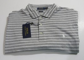 Polo Ralph Lauren Men&#39;s Golf Shirt Grey with White Stripes Size X-Large ... - $59.99