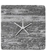 NEW Starfish Weathered Driftwood Rustic Pot Holder Marble Stone Gray Tri... - £18.69 GBP
