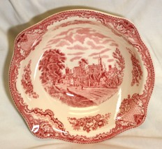 Johnson Brothers Old Britain Castles Ruthin Pink Round Vegetable Bowl England - £51.79 GBP